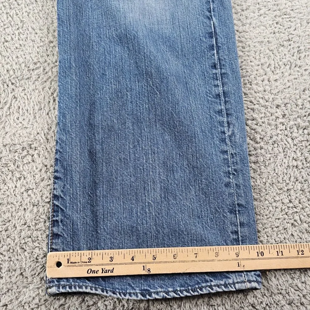 Ralph Lauren Jeans Mens 38x33 Blue Thompson Relaxed Loose Straight Distressed